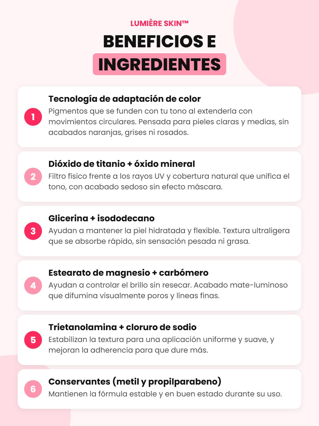 Beneficios e ingredientes