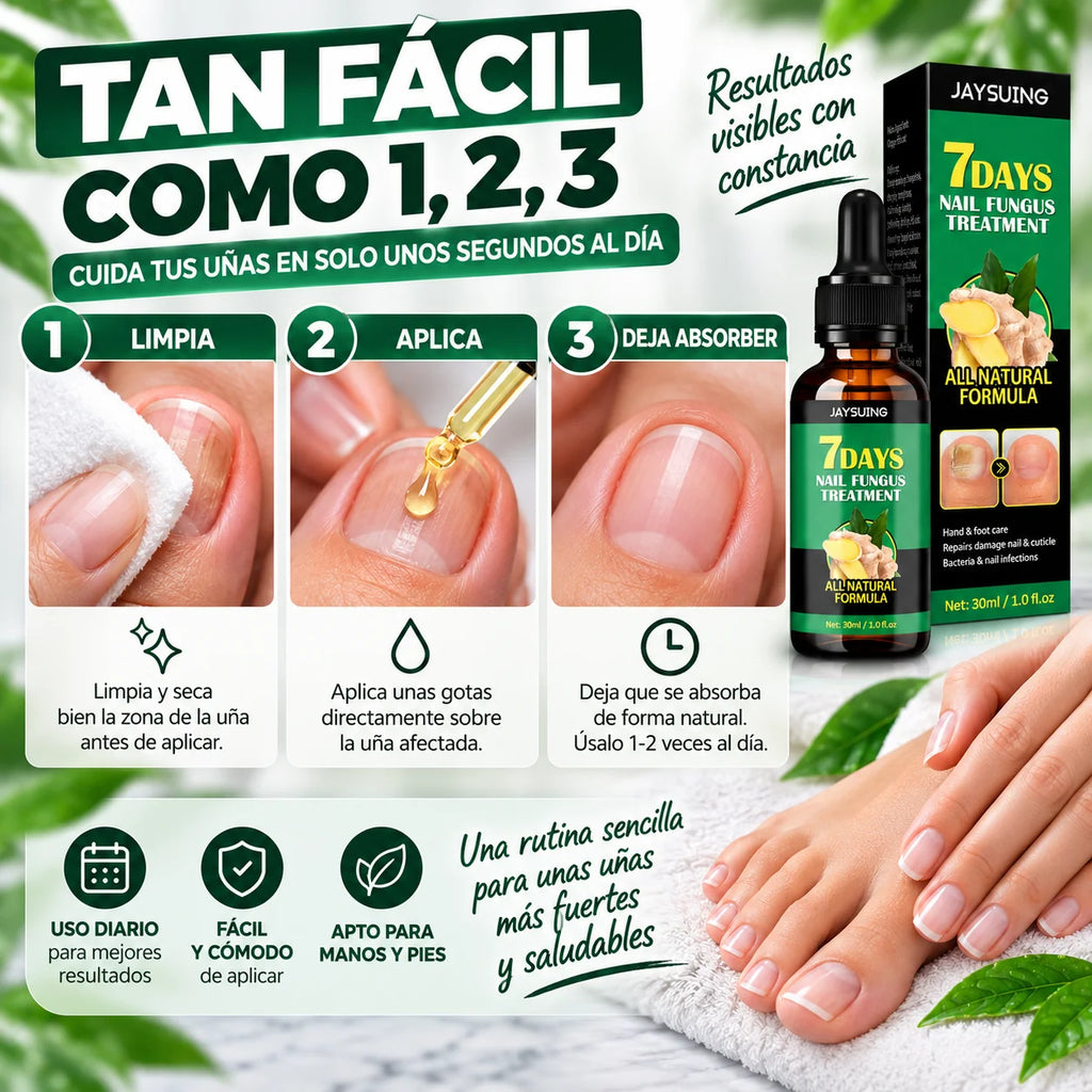 JaySuing™ — Aceite de Uñas Tea Tree + Jengibre (Pack 2)