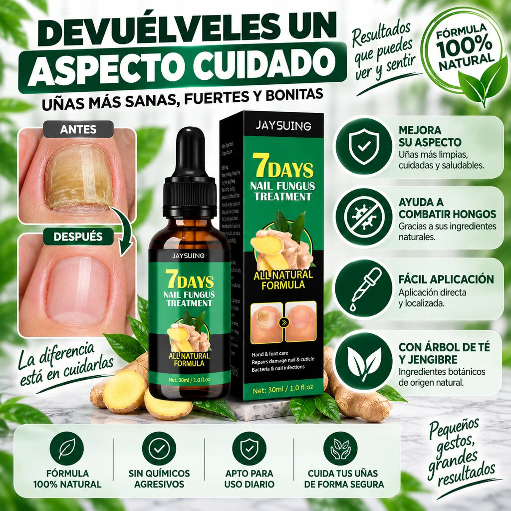 JaySuing™ — Aceite de Uñas Tea Tree + Jengibre (Pack 2)